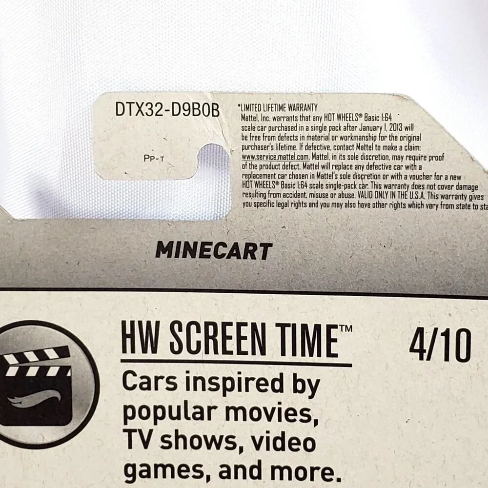 Minecraft Hot Wheels HW Screen Time Zombie In Minecart Collectible Toy 2015